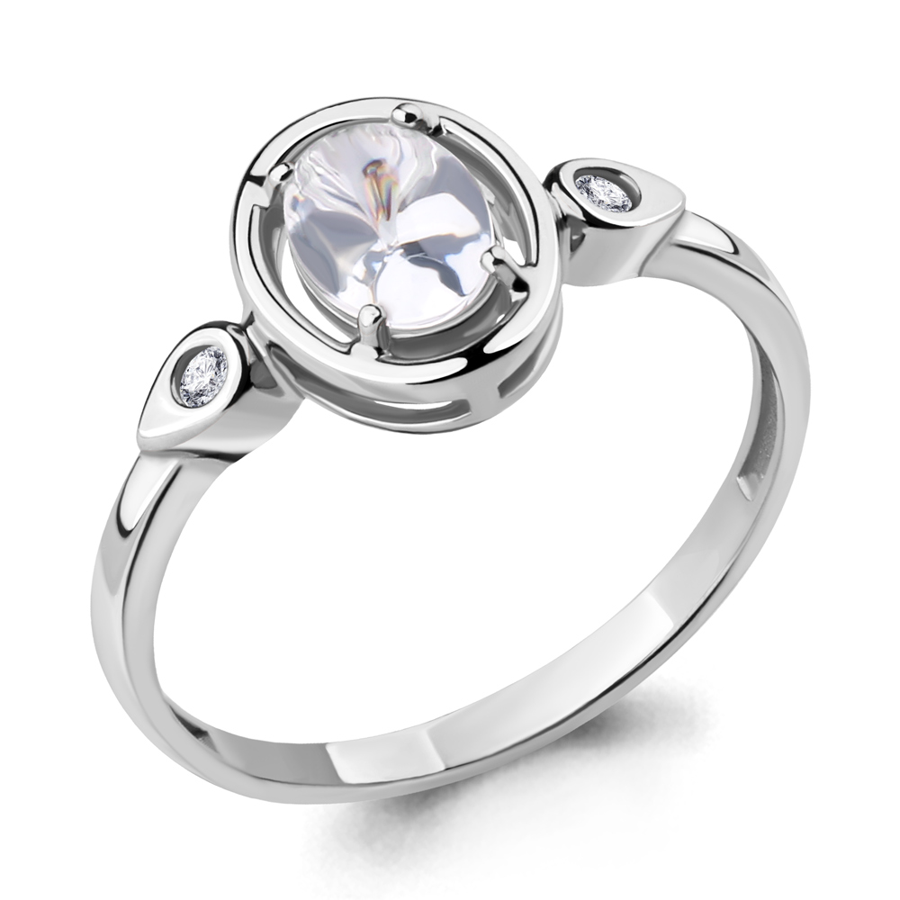 66609А Кольцо из Серебра с фианитами, фианитом swarovski