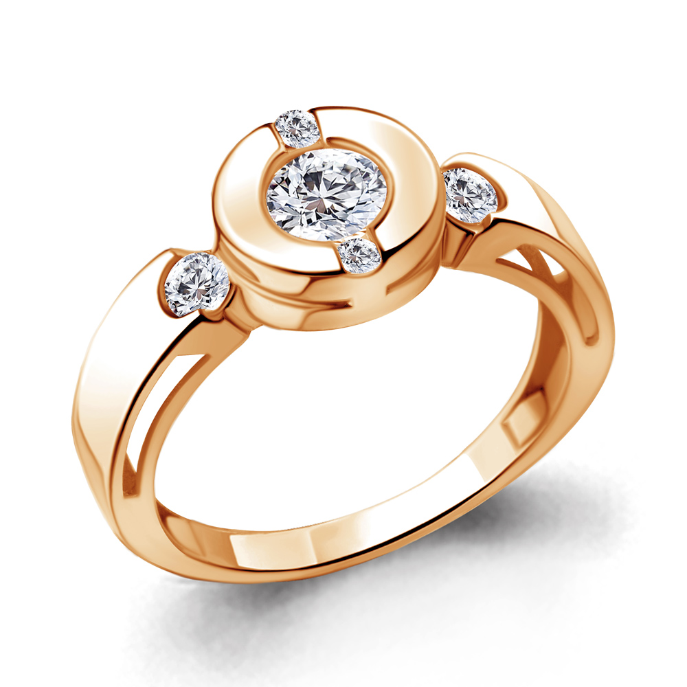 666441А Кольцо из Золота с фианитами