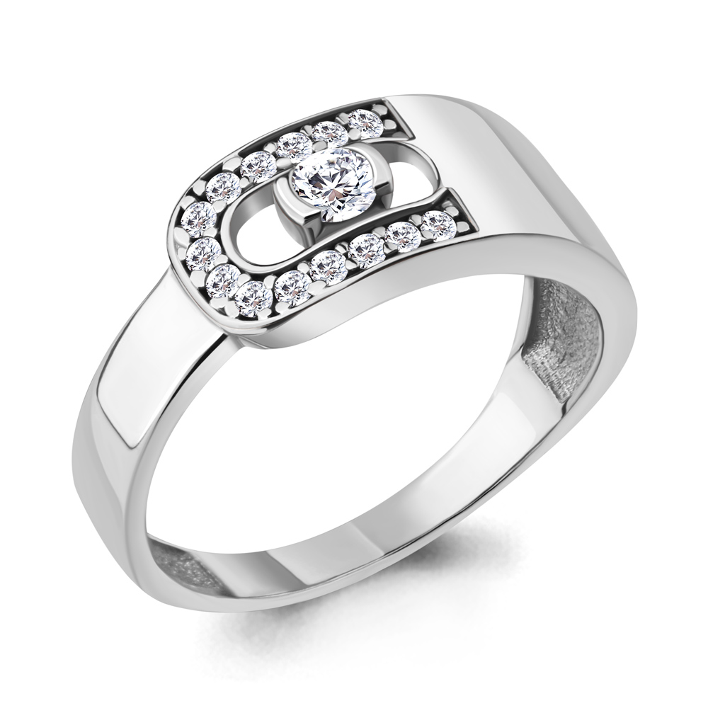 666451А Кольцо из Серебра с фианитами