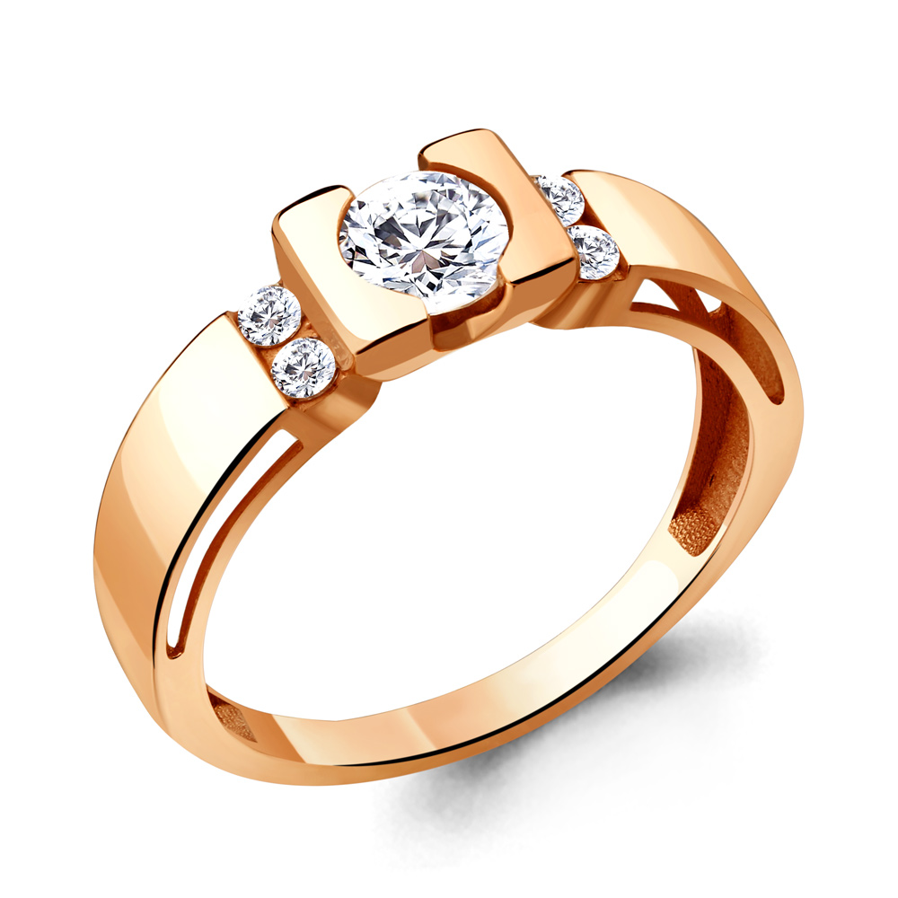 666461А Кольцо из Золота с фианитами