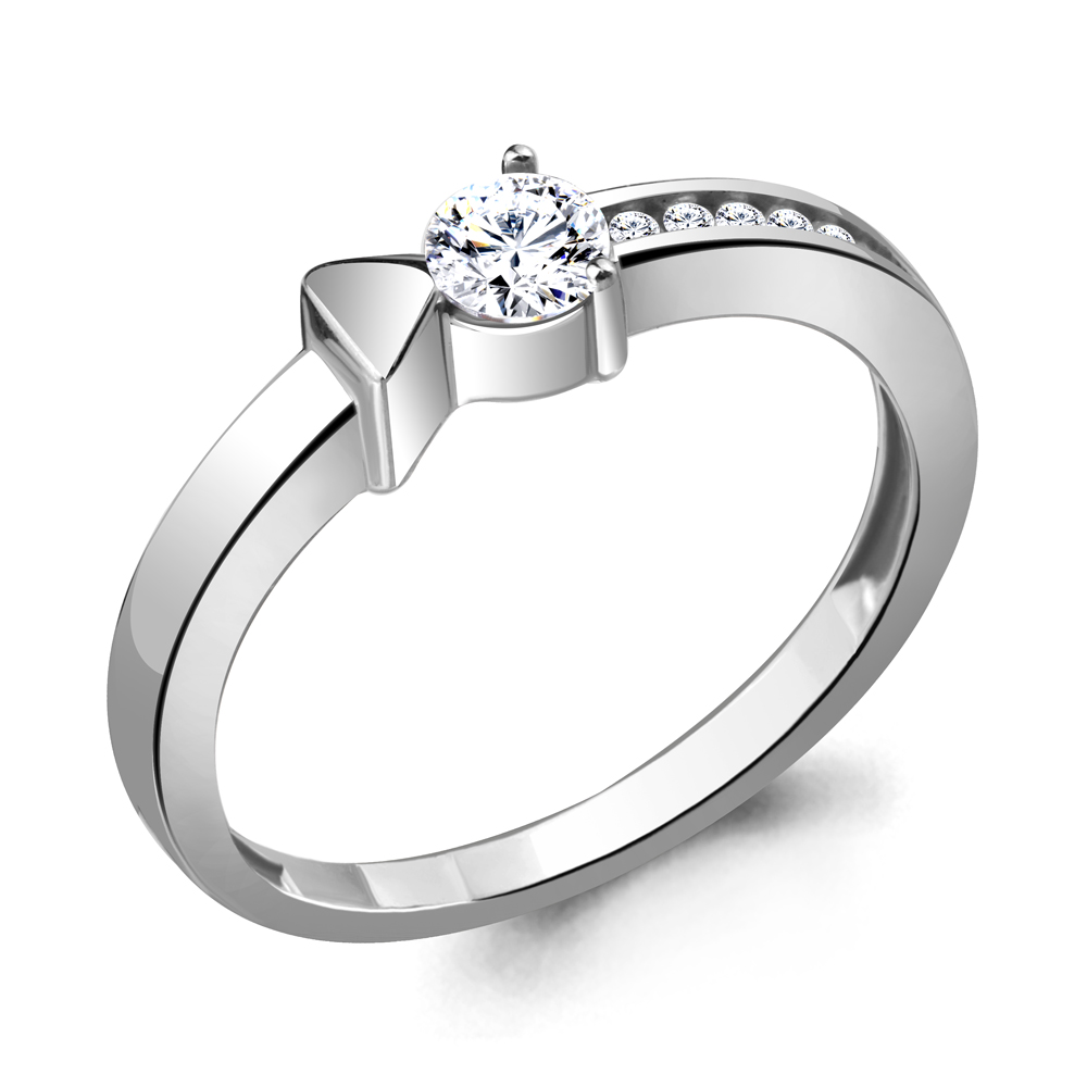 66648А Кольцо из Серебра с фианитами из коллекции "Route"