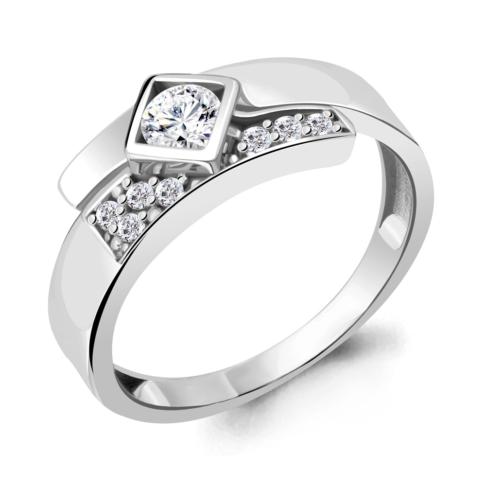 666521А Кольцо из Серебра с фианитами