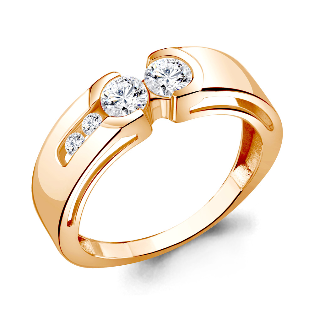 666561А Кольцо из Золота с фианитами