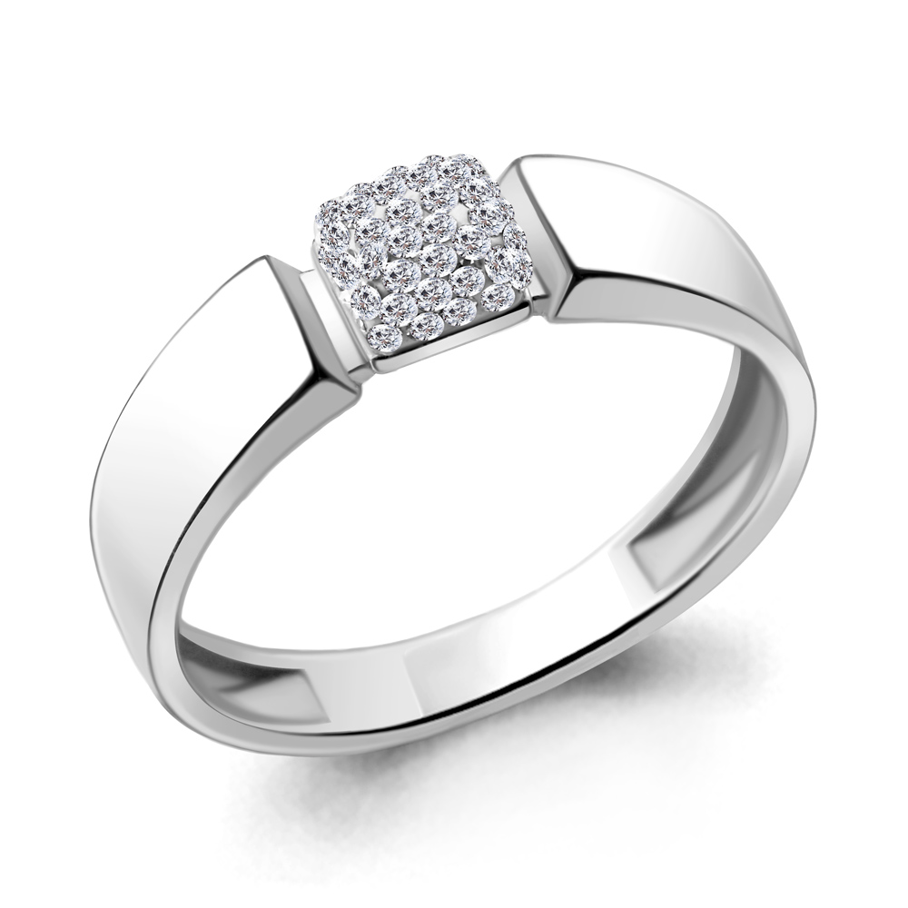 66659 Кольцо из Серебра с стёклами