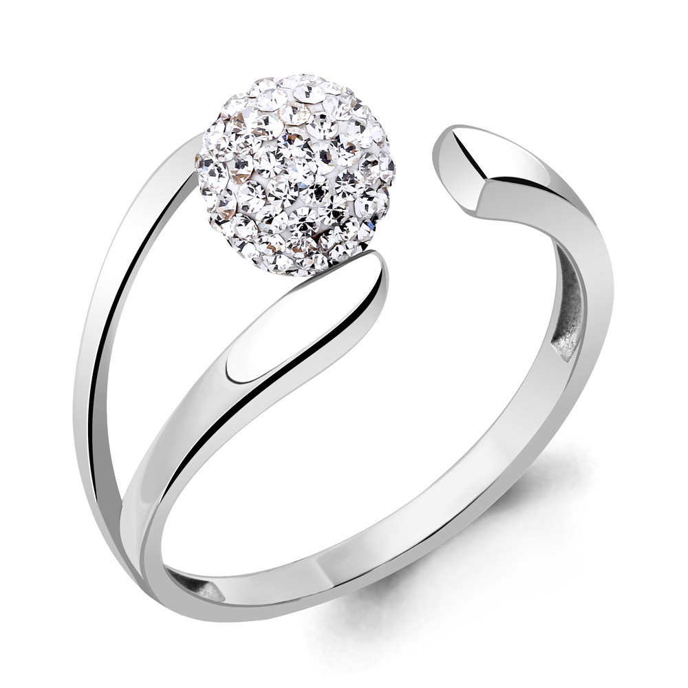 66660 Кольцо из Серебра с стёклами