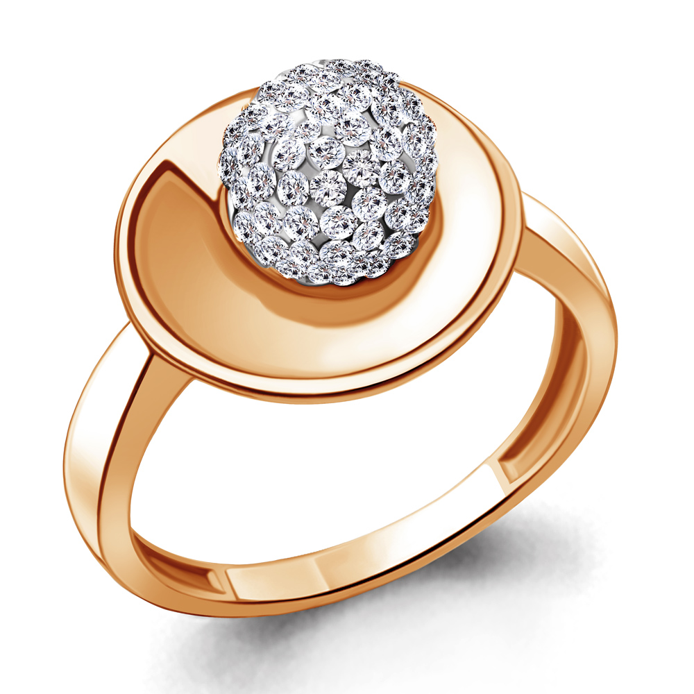 66663 Кольцо из Золота с стёклами