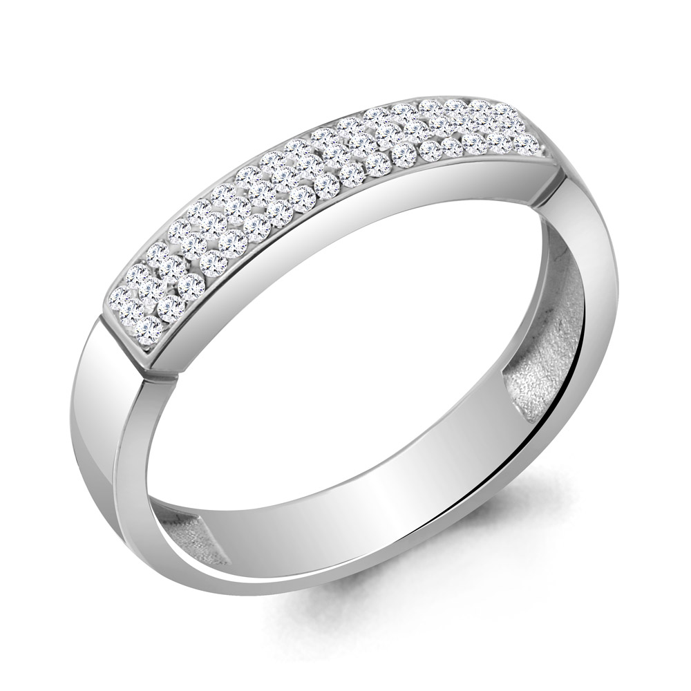 66686 Кольцо из Серебра с стёклами