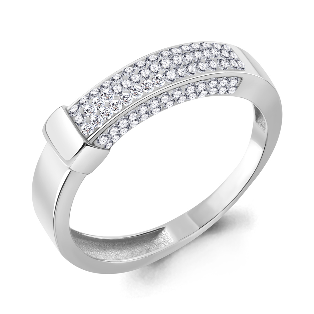 66687 Кольцо из Серебра с стёклами