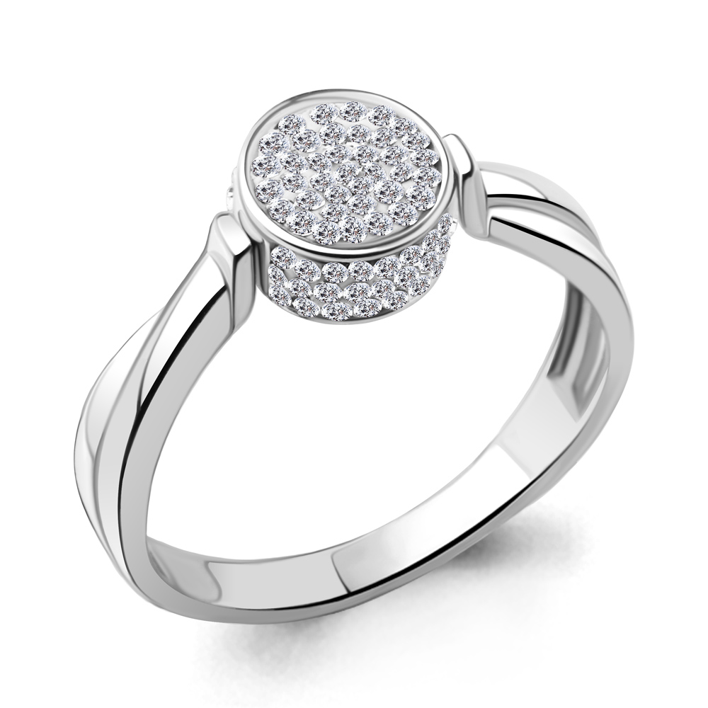 66701 Кольцо из Серебра с стёклами