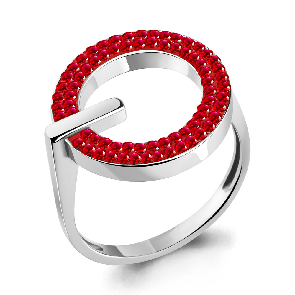 66702Р Кольцо из Серебра с стёклами