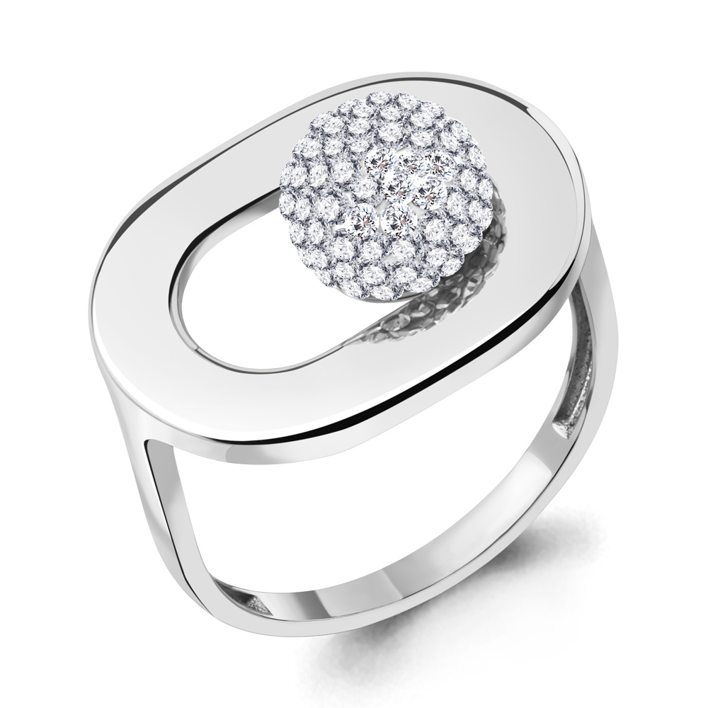 66714 Кольцо из Серебра с стёклами