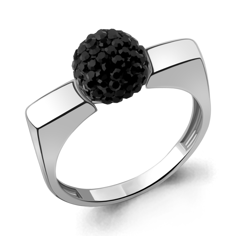 66715Ч Кольцо из Серебра с стёклами