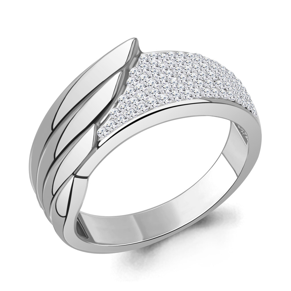 66725 Кольцо из Серебра с стёклами