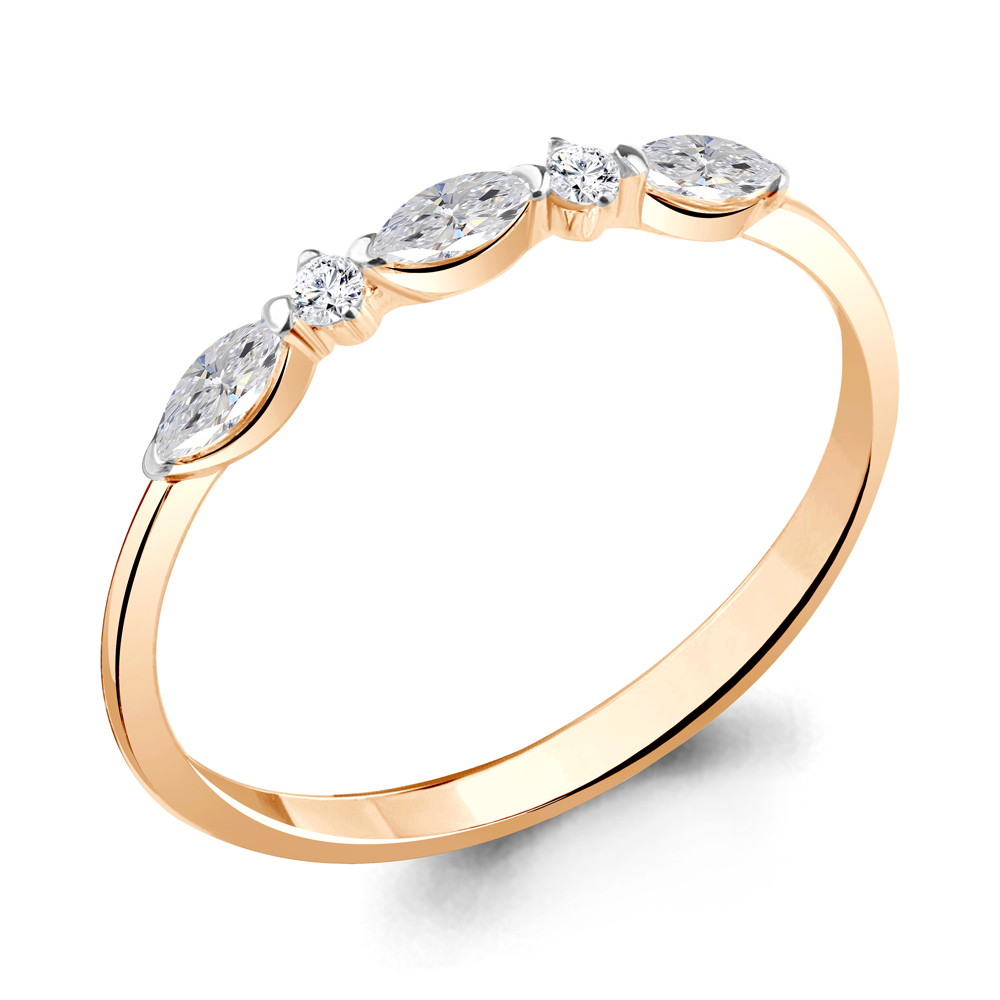 67110 Кольцо из Золота с фианитами