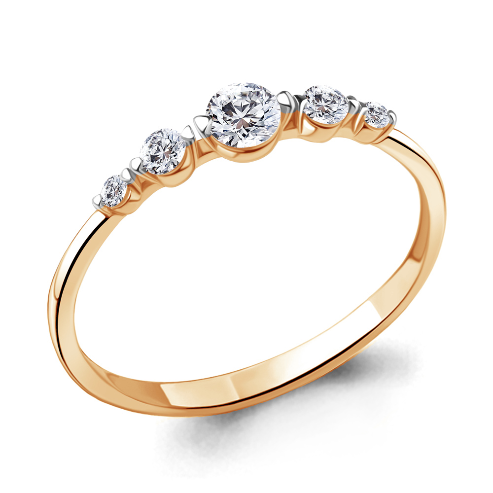 67117 Кольцо из Золота с фианитами