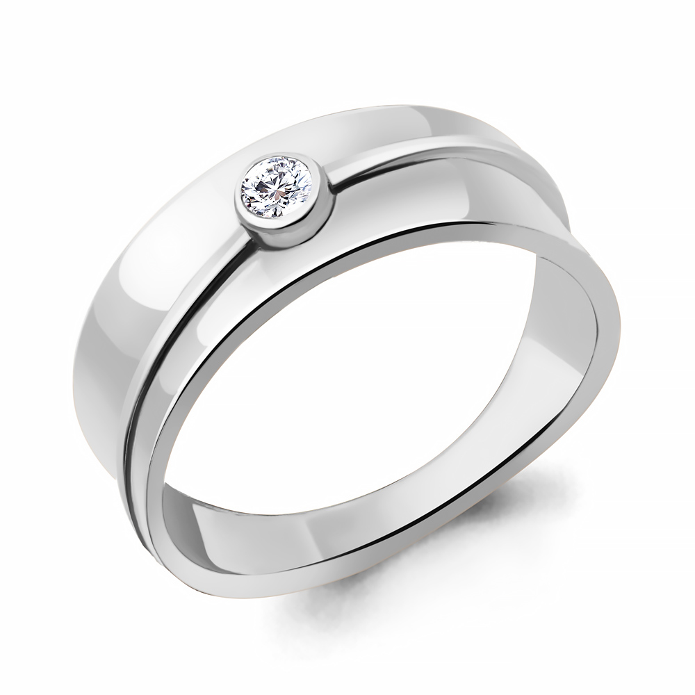 67139А Кольцо из Серебра с фианитом