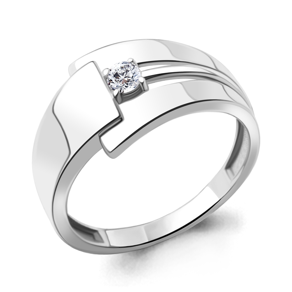 67166А Кольцо из Серебра с фианитом