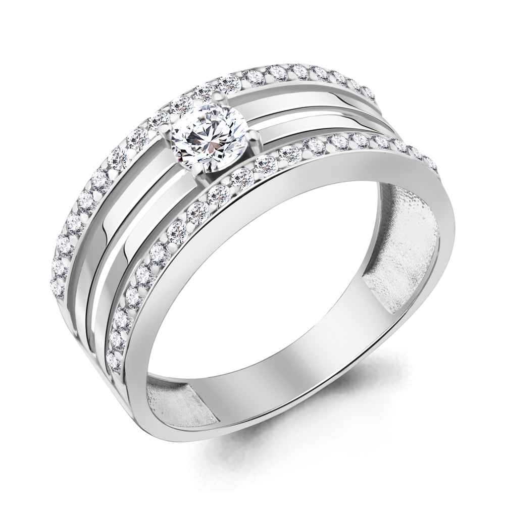 67223А Кольцо из Серебра с фианитами