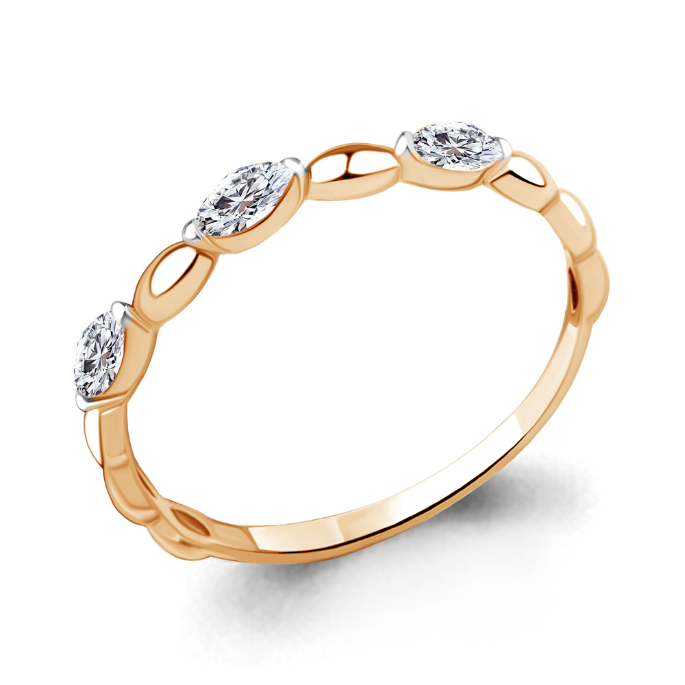 67234 Кольцо из Золота с фианитами