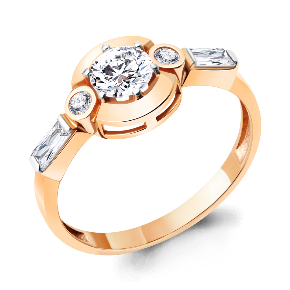 67290А Кольцо из Золота с фианитами