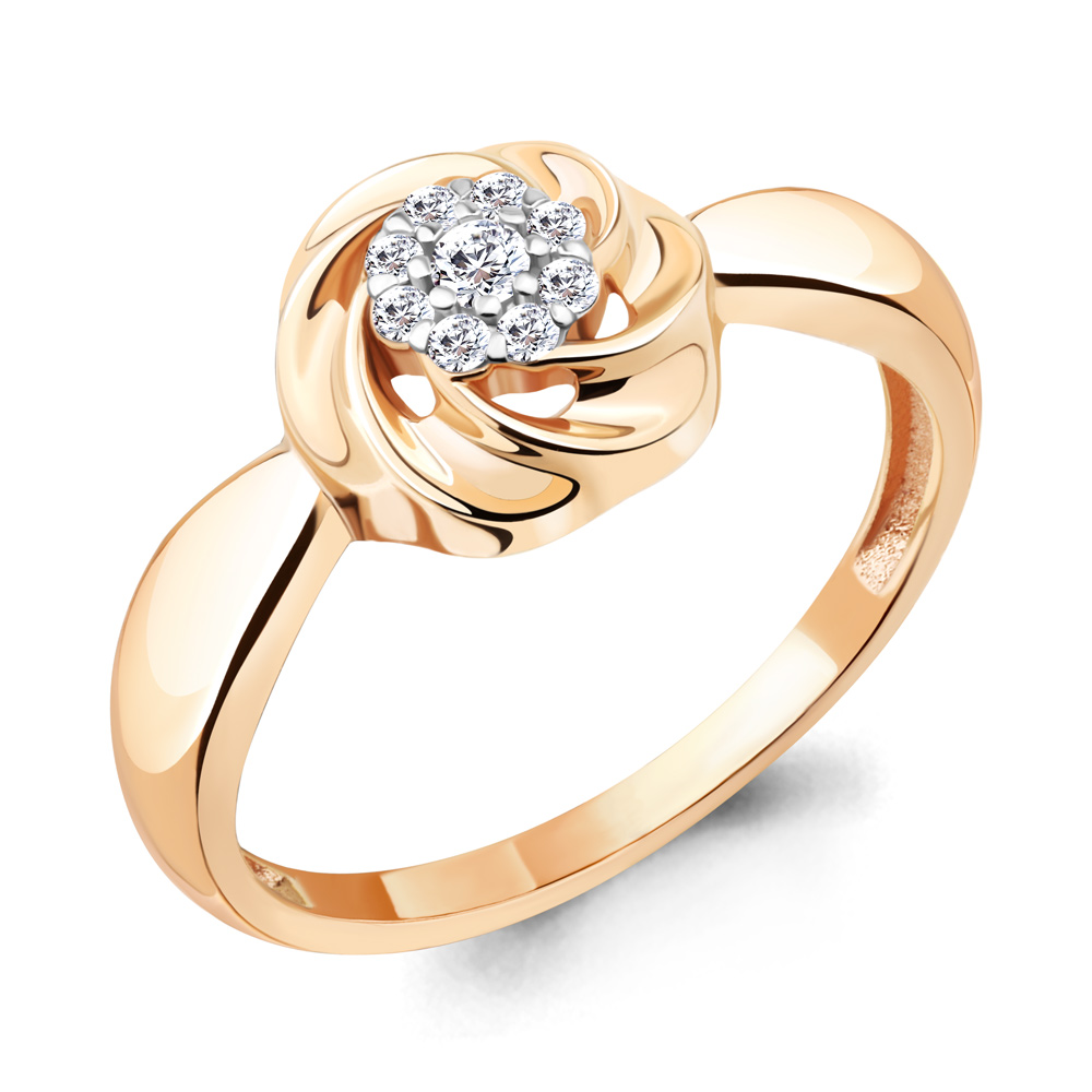 67352А Кольцо из Золота с фианитами