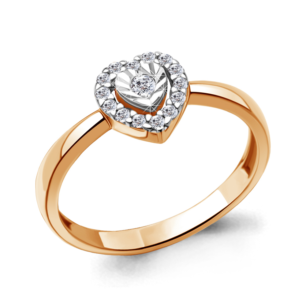 67363А Кольцо из Золота с фианитами