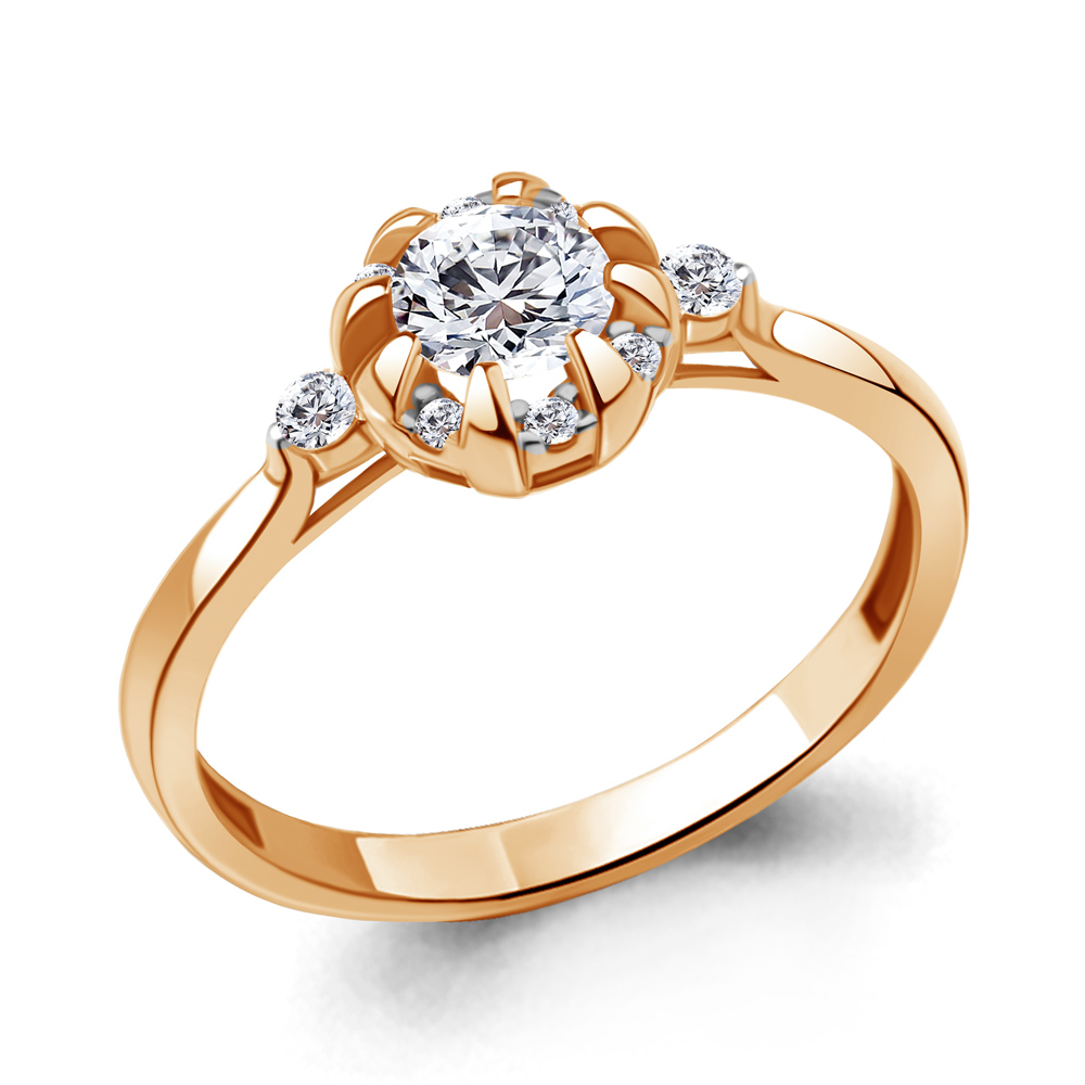 67376А Кольцо из Золота с фианитами