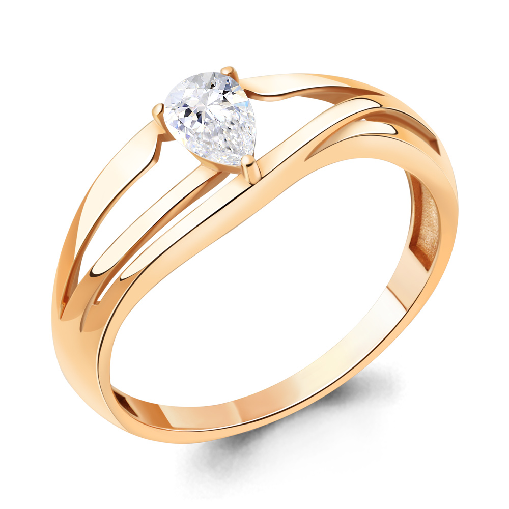 67382 Кольцо из Золота с фианитом