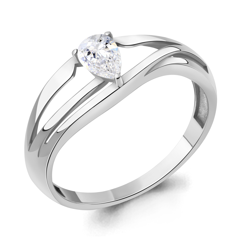 67382 Кольцо из Серебра с фианитом