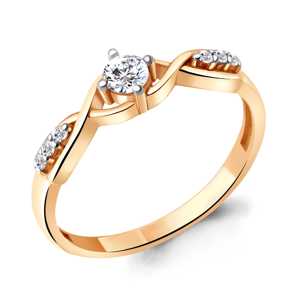 67417А Кольцо из Золота с фианитами