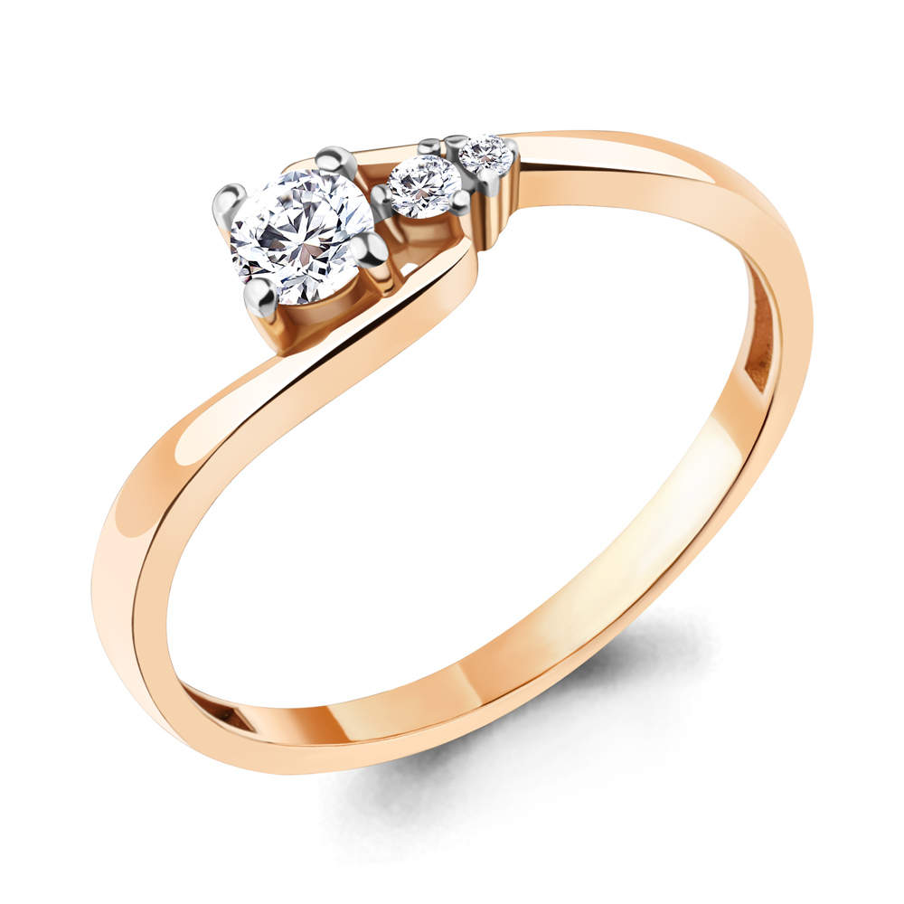 67418 Кольцо из Золота с фианитами