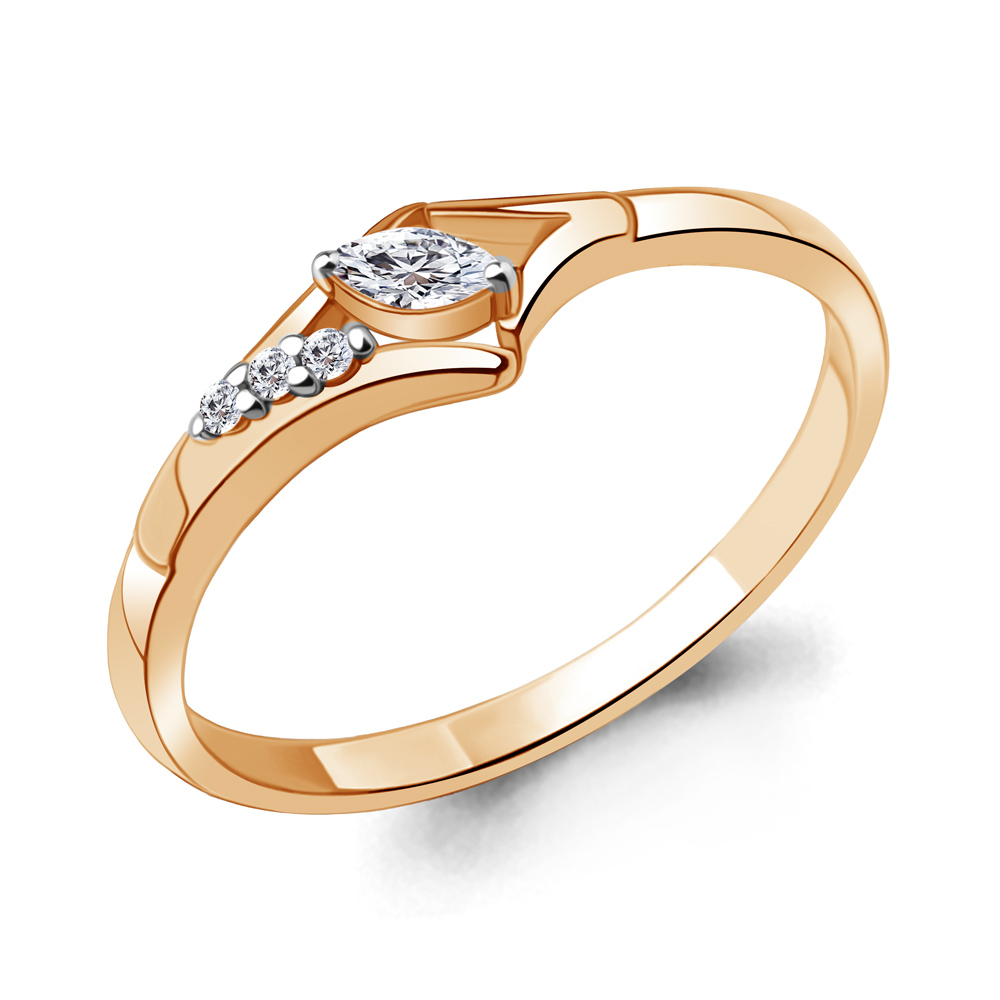 67422 Кольцо из Золота с фианитами