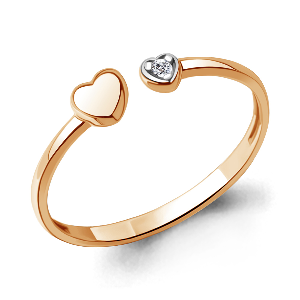 67458 Кольцо из Золота с фианитом