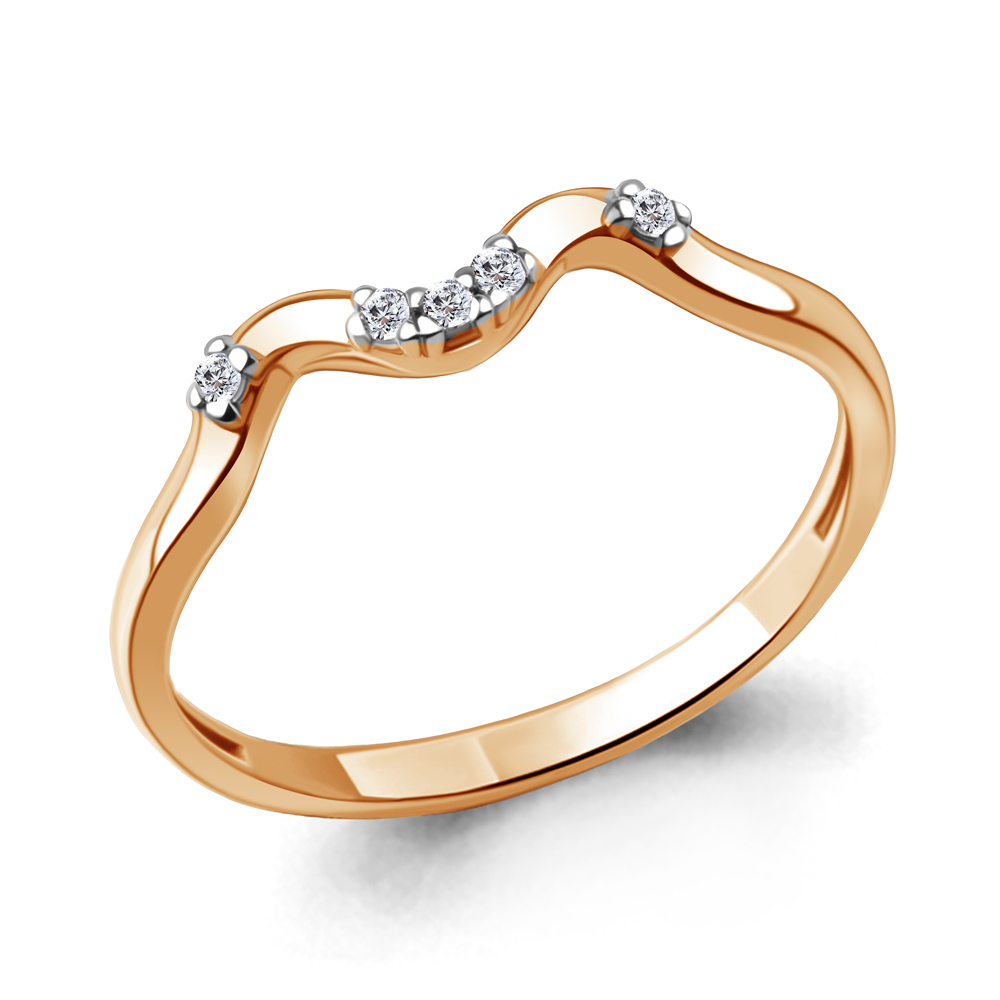 67467 Кольцо из Золота с фианитами