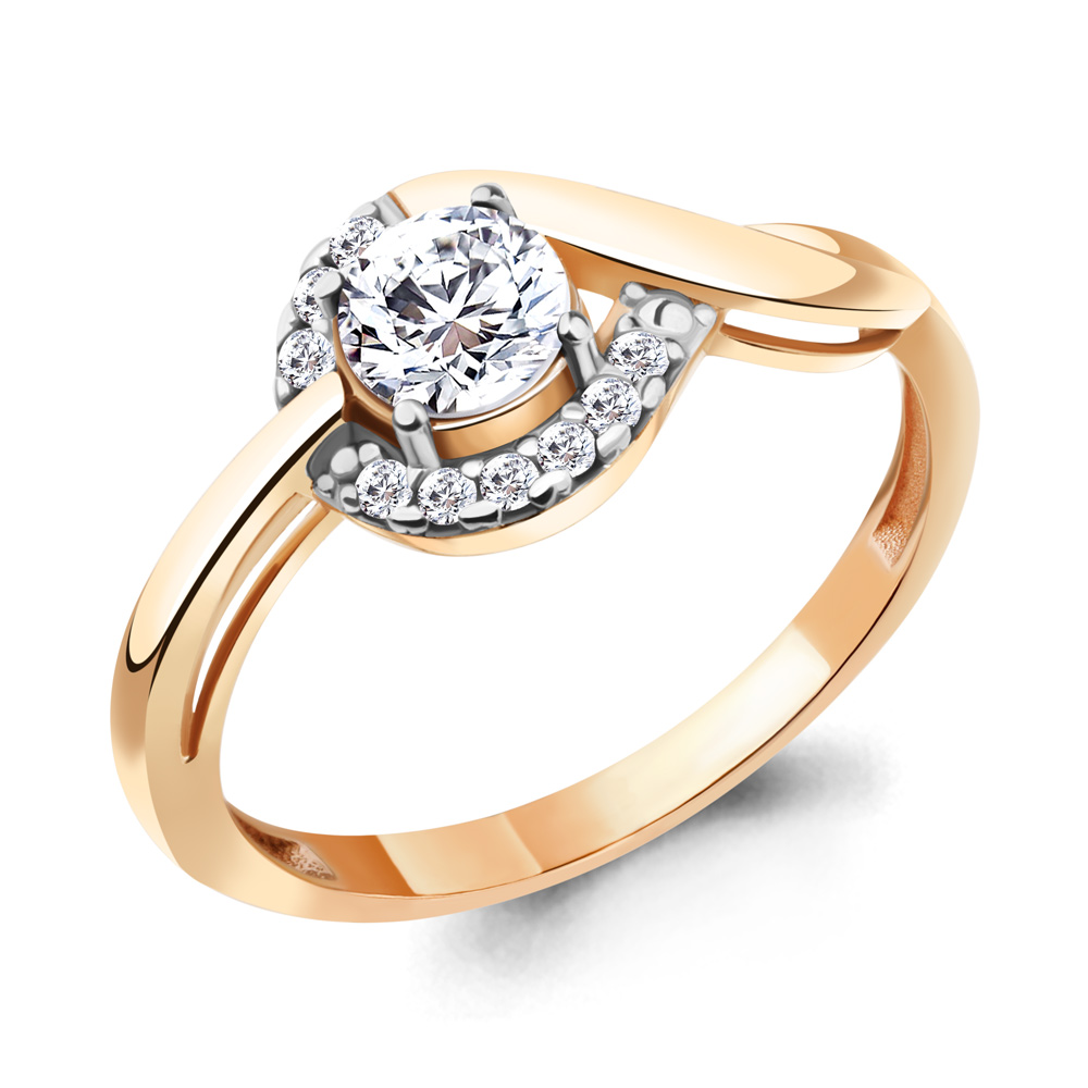 67478А Кольцо из Золота с фианитами