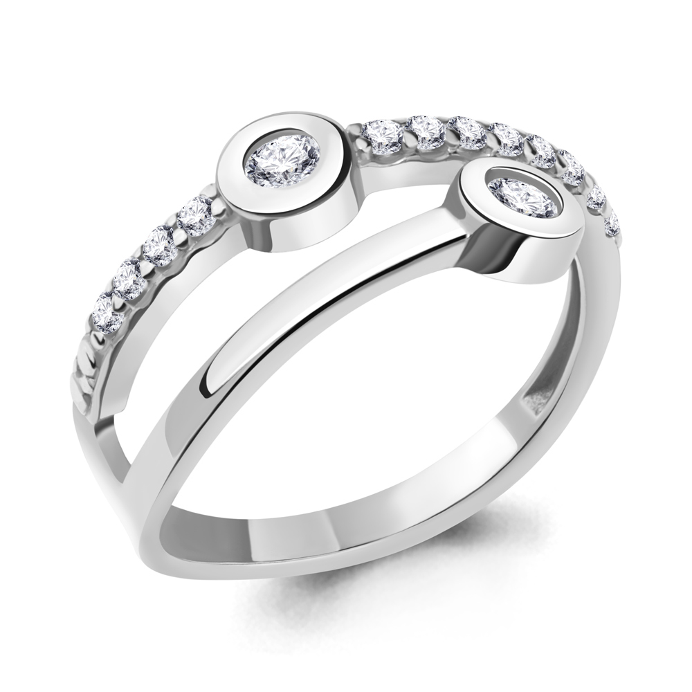 67552А Кольцо из Серебра с фианитами