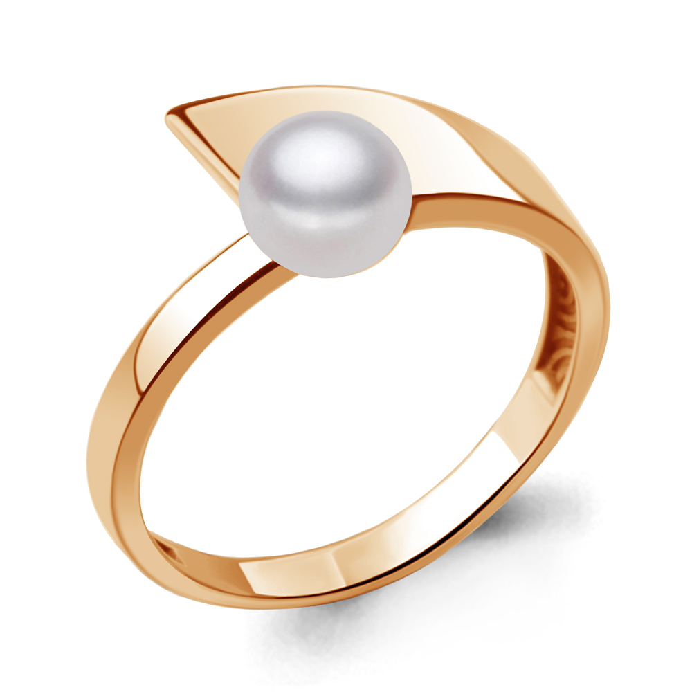 67714 Кольцо из Золота с имитацией жемчуга