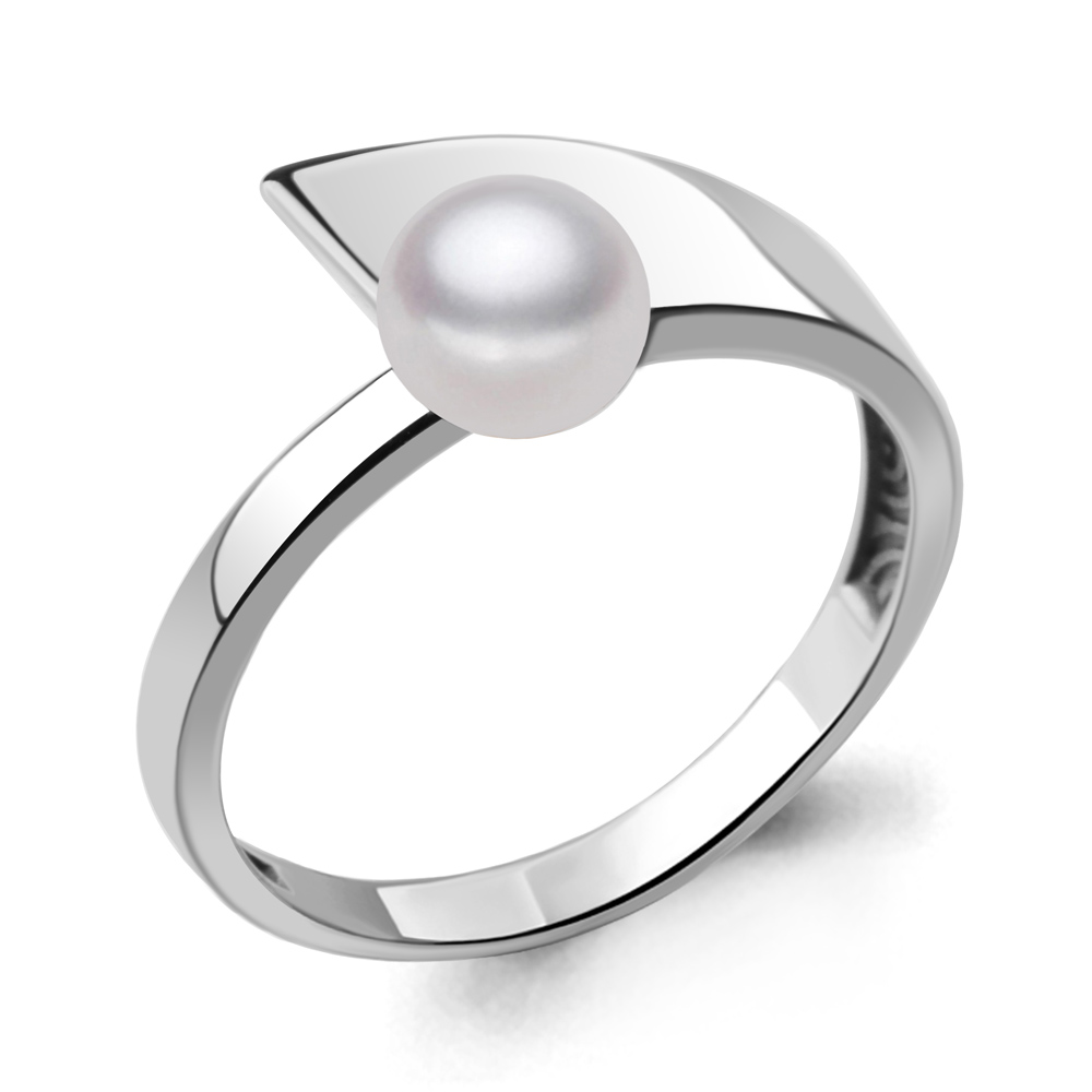 67714 Кольцо из Серебра с имитацией жемчуга
