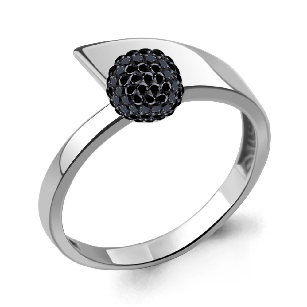 67727Ч Кольцо из Серебра с стёклами