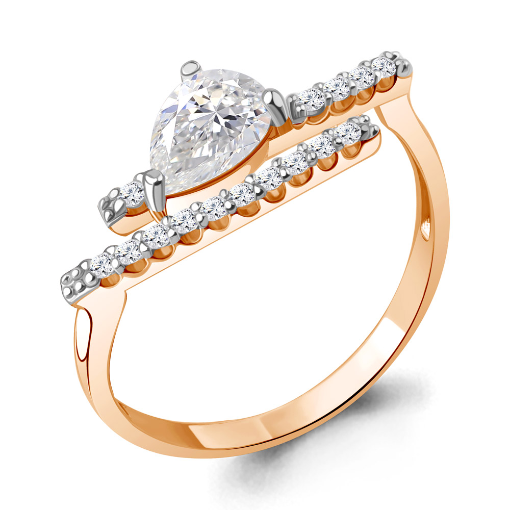 67732А Кольцо из Золота с фианитами