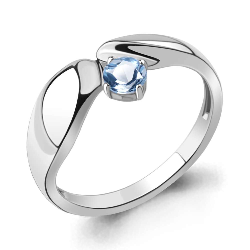 6774205 Кольцо из Серебра с топазом свисс блю