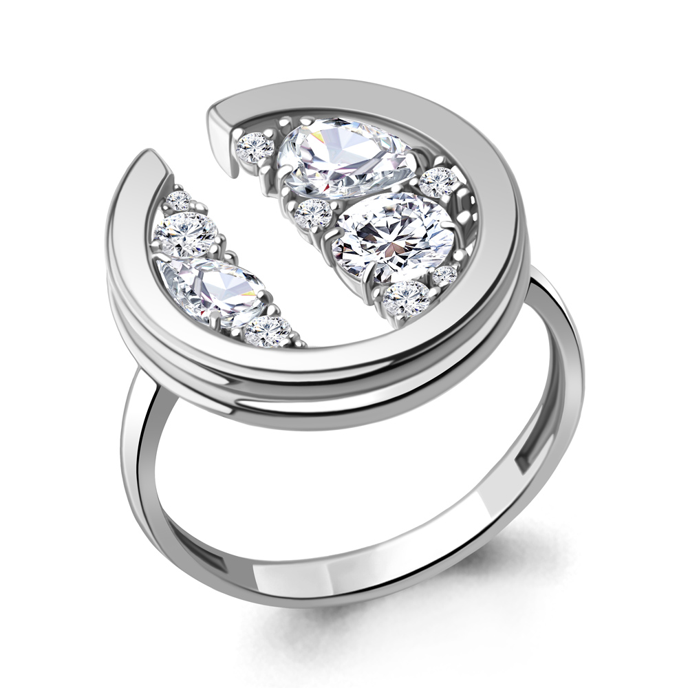 67746 Кольцо из Серебра с фианитами