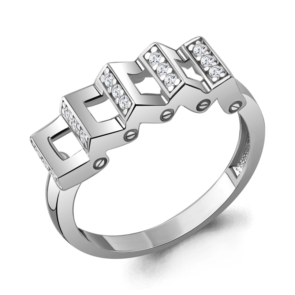 67872А Кольцо из Серебра с фианитами