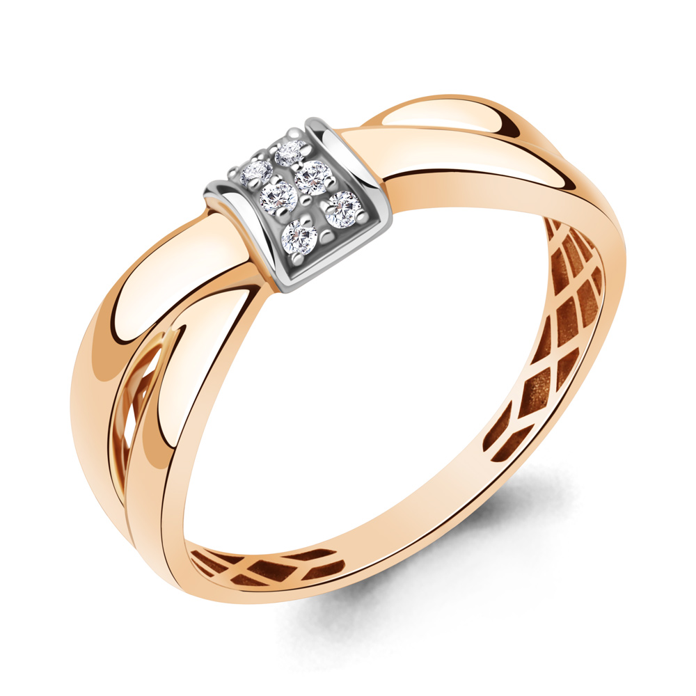 67936 Кольцо из Золота с фианитами