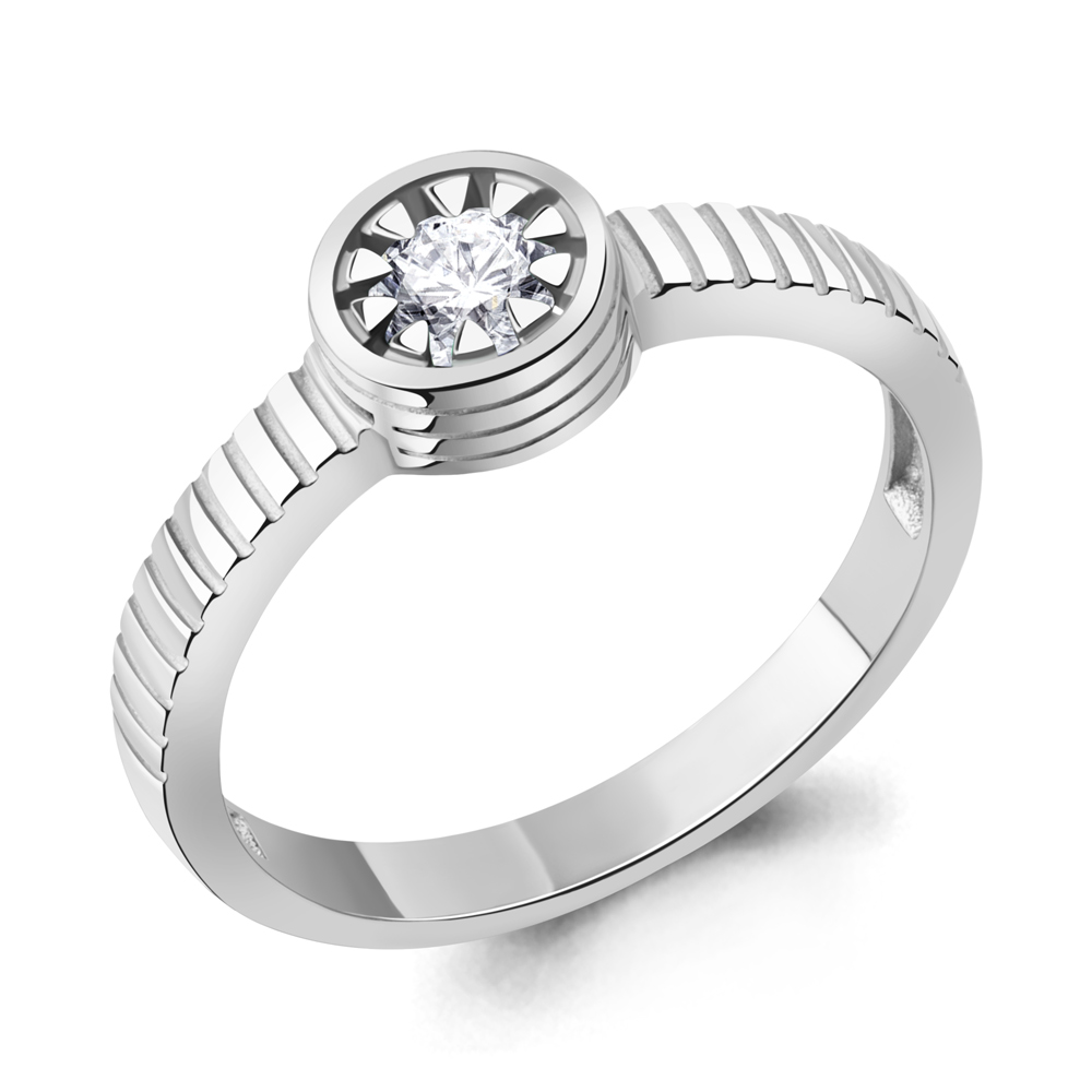 67964 Кольцо из Серебра с фианитом