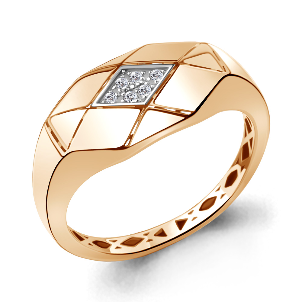 67987 Кольцо из Золота с фианитами