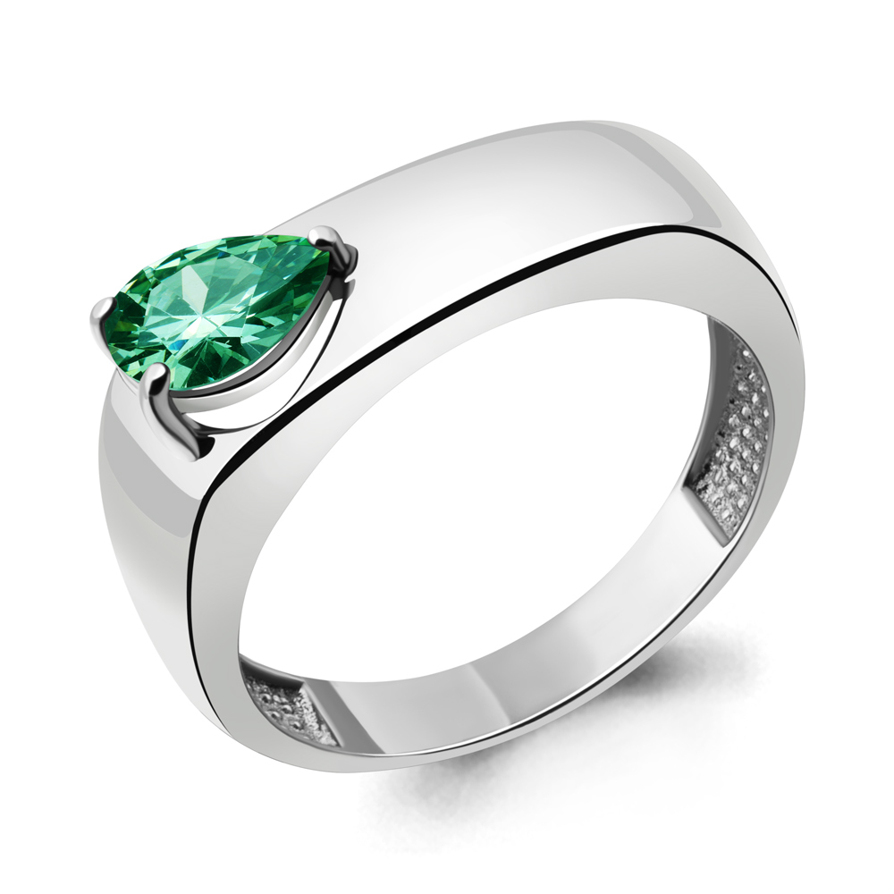 67994П Кольцо из Серебра с наносапфиром