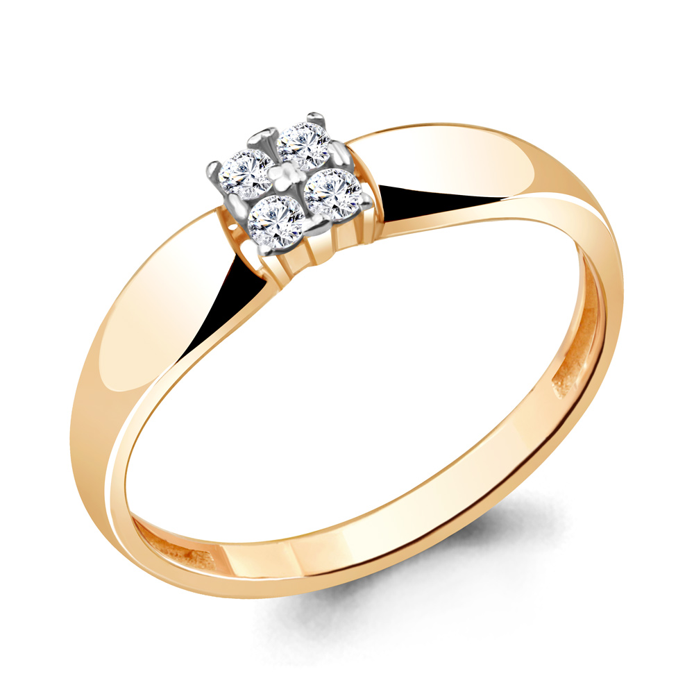 68019 Кольцо из Золота с фианитами