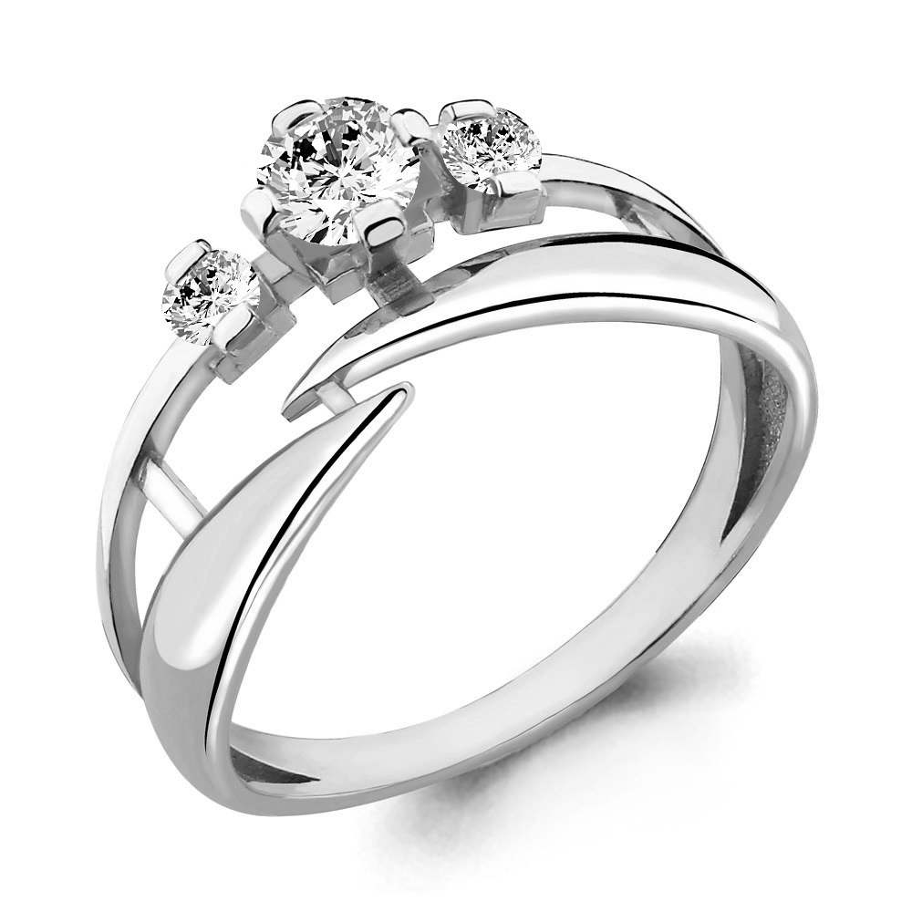 68066 Кольцо из Серебра с фианитами