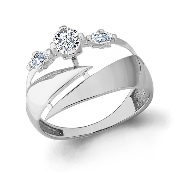 68075 Кольцо из Серебра с фианитами